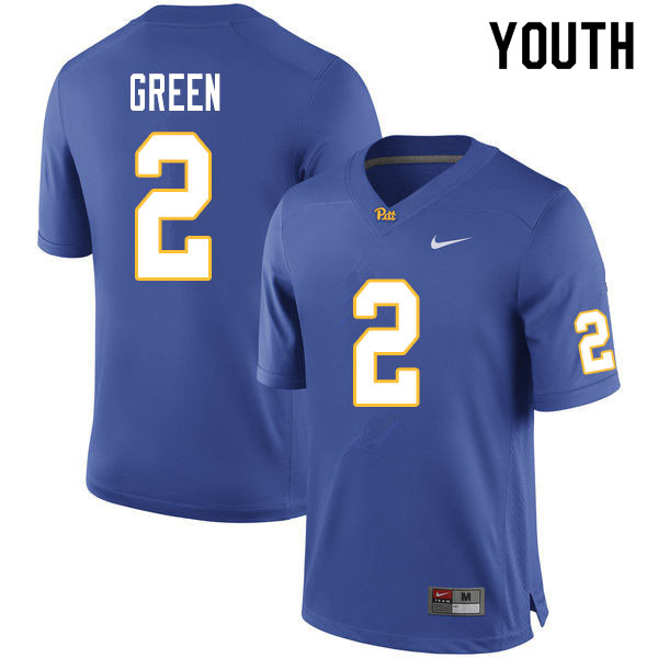 Youth #2 David Green Pitt Panthers College Football Jerseys Sale-Royal